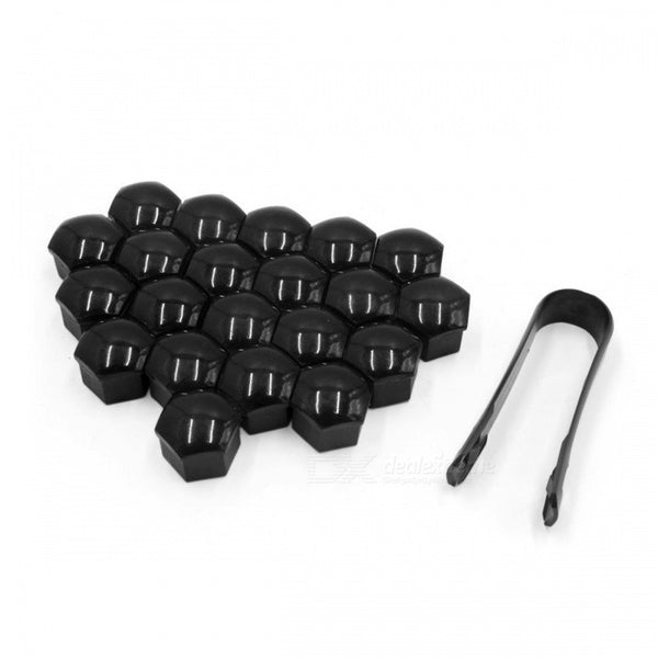 Black Tesla Lug Nut Cover Caps Protect and Update Style Covers